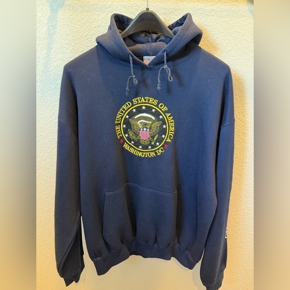 The United States of America Navy Blue Hooded Sweatshirt - Washington DC - XL